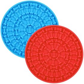 2pcs Dog Lick Pad Pet Shower Grooming Slow Feeder Dog Distraction Mat Enrichment toy