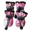 4 Pcs Pink Cute Dog Shoes Foot Covers Rain Shoes Puppy Cat Waterproof Pet Shoes