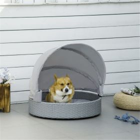 Dog Bed / Rattan Pet Sofa; Circle