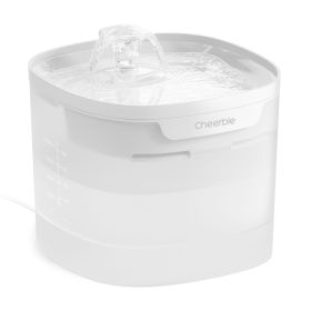 Cheerble Pet Fountain Elfin E1 Lite, Automatic Pumpless Dispenser with Continuous Flow and MagDrive Technology, BPA-Free, 2 Liters