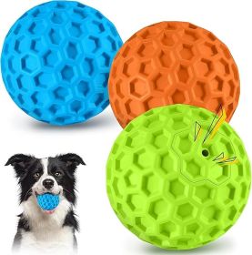 Interactive Dog Toys to Keep Them Busy, Rubber Dog Chew Toy for Large, Medium Breeds, Outdoor Waterproof (3 Colors)