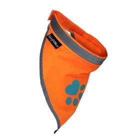 Orange Dog Bandana M Size Hi Visibility Reflective Blaze Orange Bandana for Medium Small Pets Safety Accessories for Walking & Camping