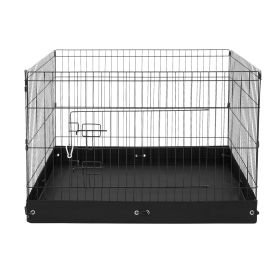 Dog Playpen, 4 Pcs 24 x 36 in Panels Foldable Metal Pet Exercise Pen, Dog Fence Indoor and Outdoor Pen with Door