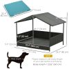Outdoor Dog House with Soft Cushion Washable Cover, for Medium Large Dogs Indoor Outdoor, Blue
