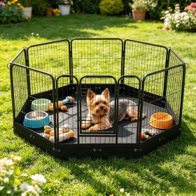 Dog play-pen with Space-Saving for Outdoor