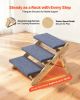 Wood Pet Stairs, 3-Step Dog Stairs; 150lbs Load Capacity