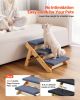 Wood Pet Stairs, 3-Step Dog Stairs; 150lbs Load Capacity