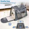 Airline Approved Carrier with Reinforced Bottom Orthopedic Fleece Mat for Small Dogs & Cats
