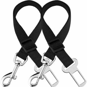 2 Pack Black DOG PET Safety Seatbelt Car Vehicle Seat Belt Adjustable Harness Lead (Option: 2PC)