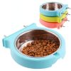 Stainless steel pet bowl hanging bowl tableware overturn proof dog bowl feeder