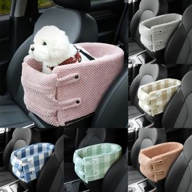 Pet Car Seat For Small Dog; Anti-dirty Cushion Dog Cage; universal For All Models (Color: Light Gray - Coral Fleece)