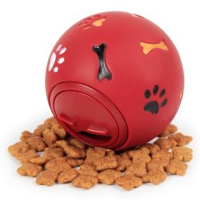Food Dispensing Dog Toys; Pet Ball Toys; Rubber Slow Feeder Enrichment toy (Color: Blue, size: M)