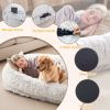 Human Dog Bed, Large Size Fits You and Pets, Washable Faux Fur for People to Doze Off, Napping Orthopedic Dog Bed & Blanket
