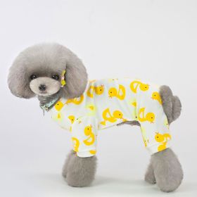 Pet Pajamas For Small & Medium Dogs; Cute Dog Pajamas Cat Jumpsuit; Pet Apparel; pet clothing (Color: yellow duck, size: XXL)