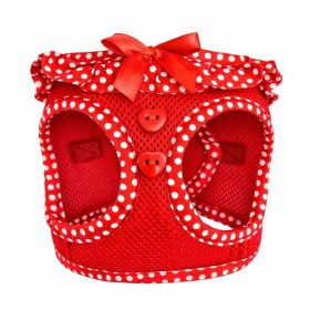 American River Choke Free Dog Harness Polka Dot Collection - Red Polka Dot (Option: XX-Small)